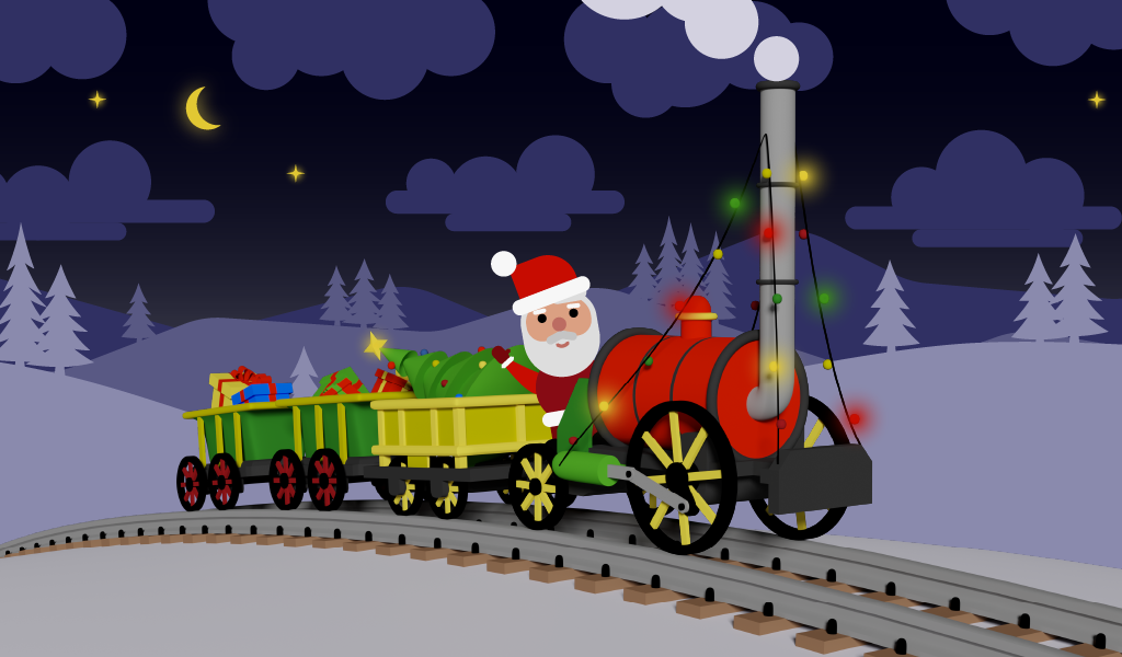 Christmas Delivery Train Picture
